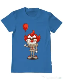 Tricou ADLER barbat NICE CLOWN Albastru azuriu