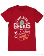 Tricou ADLER barbat Born Genius Rosu