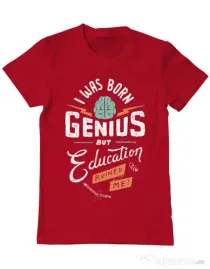 Tricou ADLER barbat Born Genius Rosu