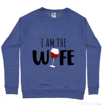 Bluza ADLER barbat I am the wife Albastru melanj