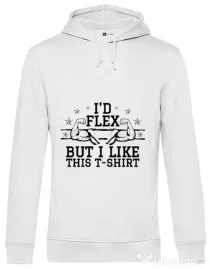 Hoodie barbat cu gluga I like this tshirt Alb
