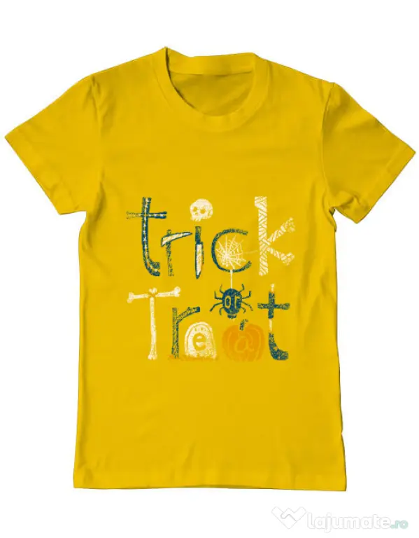 Tricou ADLER barbat Trick or Treat Galben