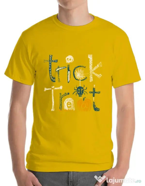Tricou ADLER barbat Trick or Treat Galben