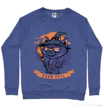 Bluza ADLER barbat Purr halloween Albastru melanj
