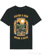 Tricou STANLEY STELLA barbat Catch a fish Negru