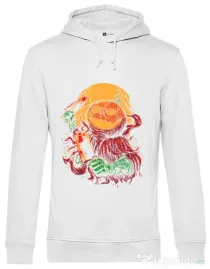 Hoodie barbat cu gluga Pumpkinhead Butcher Alb