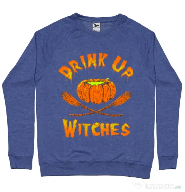 Bluza ADLER barbat Drink up witches Albastru melanj