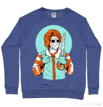 Bluza ADLER barbat Clown killer Albastru melanj