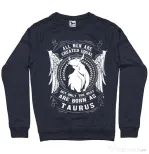 Bluza ADLER barbat The best men are born as Taurus Denim inchis