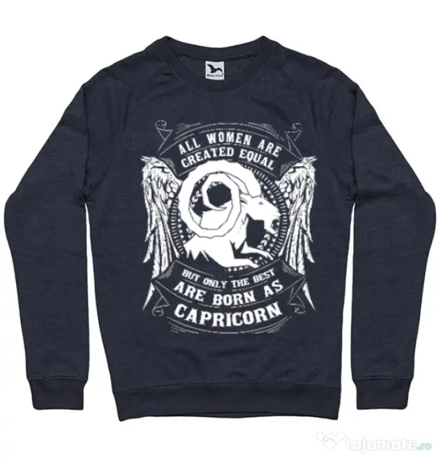 Bluza ADLER barbat The best women are born as Capricorn Denim inchis
