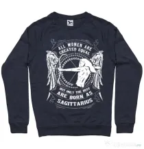 Bluza ADLER barbat The best women are born as Sagittarius Denim inchis