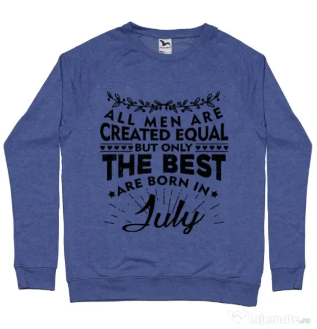 Bluza ADLER barbat The best men are born in July Albastru melanj