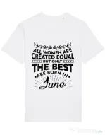 Tricou STANLEY STELLA barbat The best women are born in June Alb