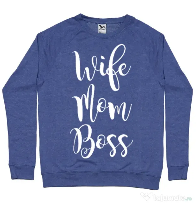 Bluza ADLER barbat Wife mom boss Albastru melanj