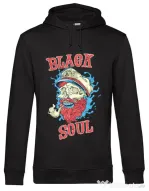 Hoodie barbat cu gluga Black soul Negru