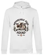 Hoodie barbat cu gluga Motorcycle club Alb