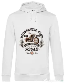 Hoodie barbat cu gluga Motorcycle club Alb