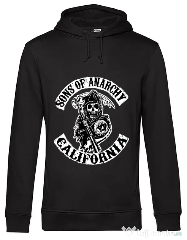 Hoodie barbat cu gluga Sons of anarchy Negru