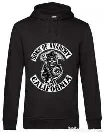 Hoodie barbat cu gluga Sons of anarchy Negru
