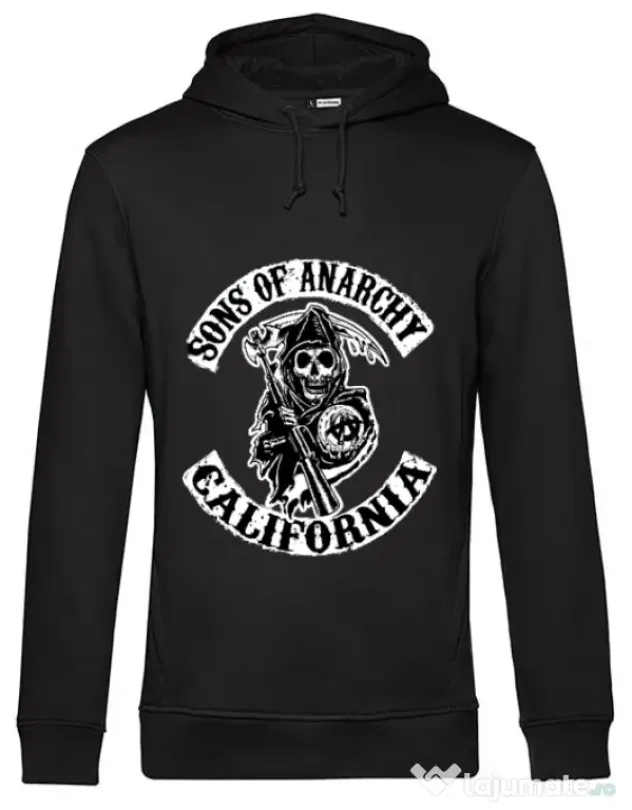 Hoodie barbat cu gluga Sons of anarchy Negru