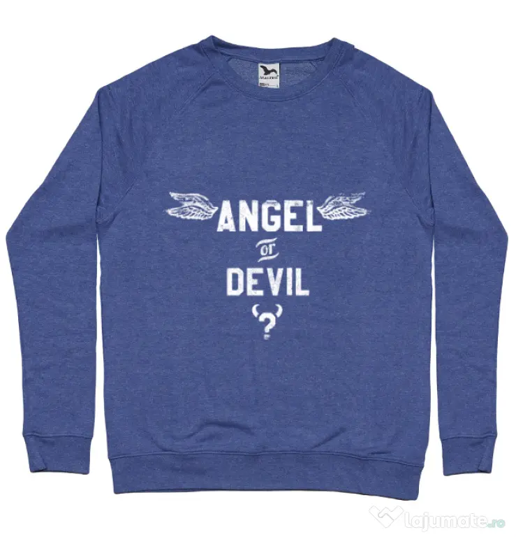 Bluza ADLER barbat Angel or devil Albastru melanj