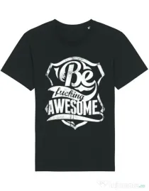 Tricou STANLEY STELLA barbat Be awesome Negru