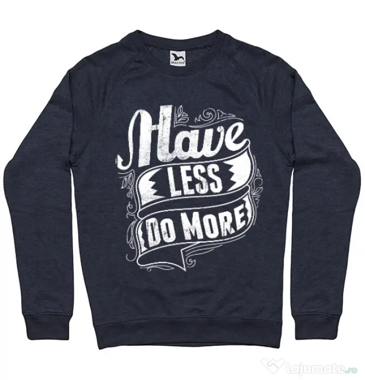 Bluza ADLER barbat Have less do more Denim inchis