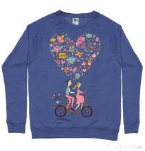 Bluza ADLER barbat Love trip Albastru melanj
