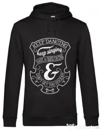 Hoodie barbat cu gluga Keep dancing Negru