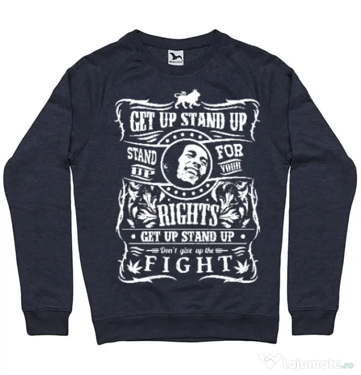 Bluza ADLER barbat Stand up for your rights Denim inchis