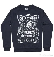 Bluza ADLER barbat Stand up for your rights Denim inchis