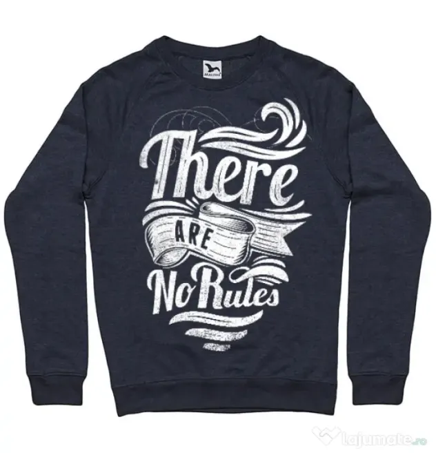 Bluza ADLER barbat There are no rules Denim inchis