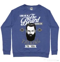 Bluza ADLER barbat Look me in the beard Albastru melanj