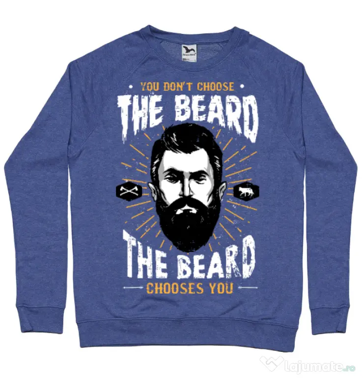 Bluza ADLER barbat The beard choice Albastru melanj