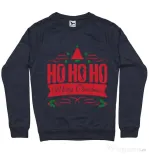 Bluza ADLER barbat Ho ho ho Merry Christmas Denim inchis