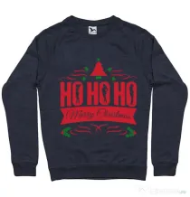 Bluza ADLER barbat Ho ho ho Merry Christmas Denim inchis