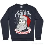 Bluza ADLER barbat Only santa can judge me Denim inchis