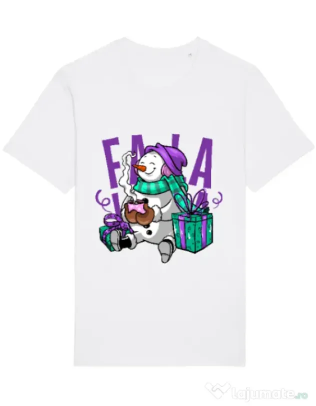 Tricou STANLEY STELLA barbat Christmas Carol Alb