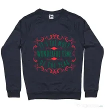 Bluza ADLER barbat Most wonderful time Denim inchis