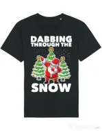 Tricou STANLEY STELLA barbat Dabbing Santa Negru