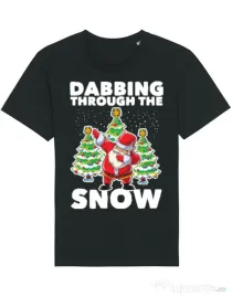 Tricou STANLEY STELLA barbat Dabbing Santa Negru