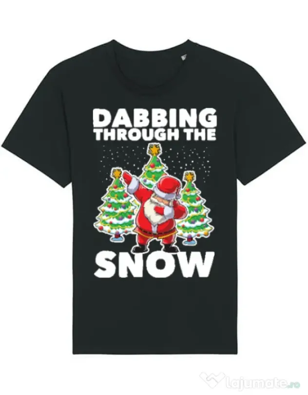 Tricou STANLEY STELLA barbat Dabbing Santa Negru