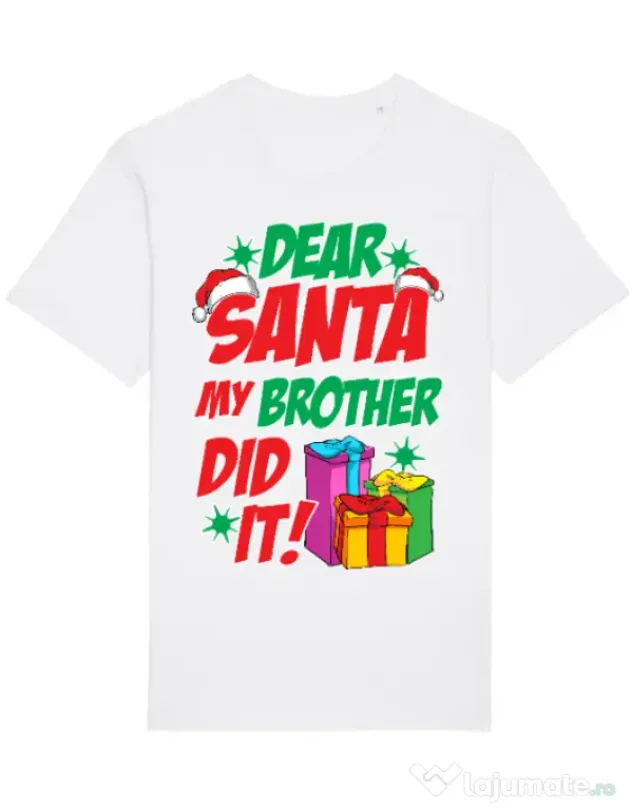 Tricou STANLEY STELLA barbat My brother did it Alb