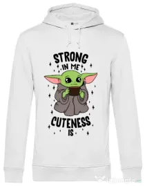 Hoodie barbat cu gluga Strong in me Alb