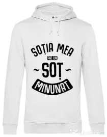 Hoodie barbat cu gluga Un sot minunat Alb