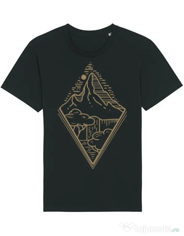 Tricou STANLEY STELLA barbat Mountain waterfall Negru