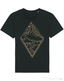 Tricou STANLEY STELLA barbat Mountain waterfall Negru