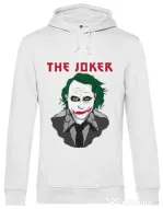 Hoodie barbat cu gluga The joker Alb
