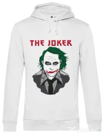 Hoodie barbat cu gluga The joker Alb