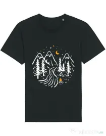 Tricou STANLEY STELLA barbat Night camping Negru
